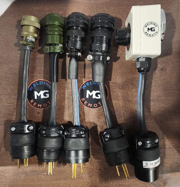 4 Adapter Full Set - (14 Pin Miller, 6 Pin Lincoln, 3 Pin Red d Arc, 1 ...